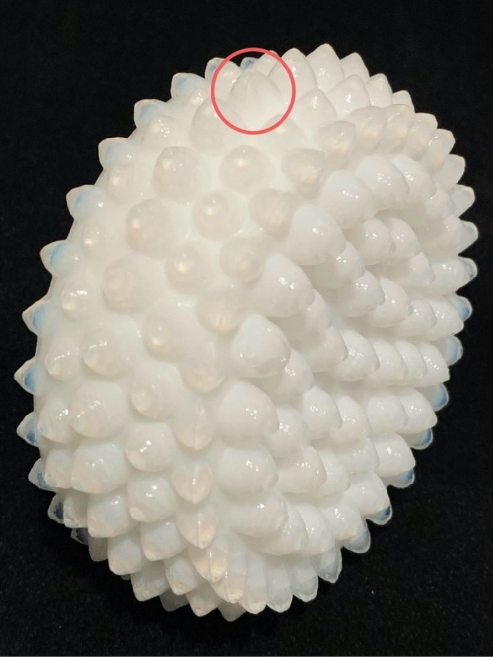 White Opalescent Hobnail Milk Glass Salt Cellar - Picture 8 of 8